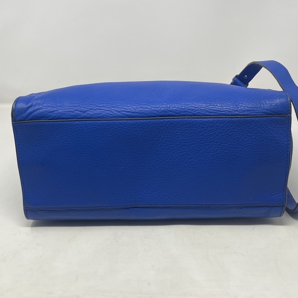 Tory Burch Gemini Link Leather Tote Dahlia Blue🖤 - Picture 7 of 15